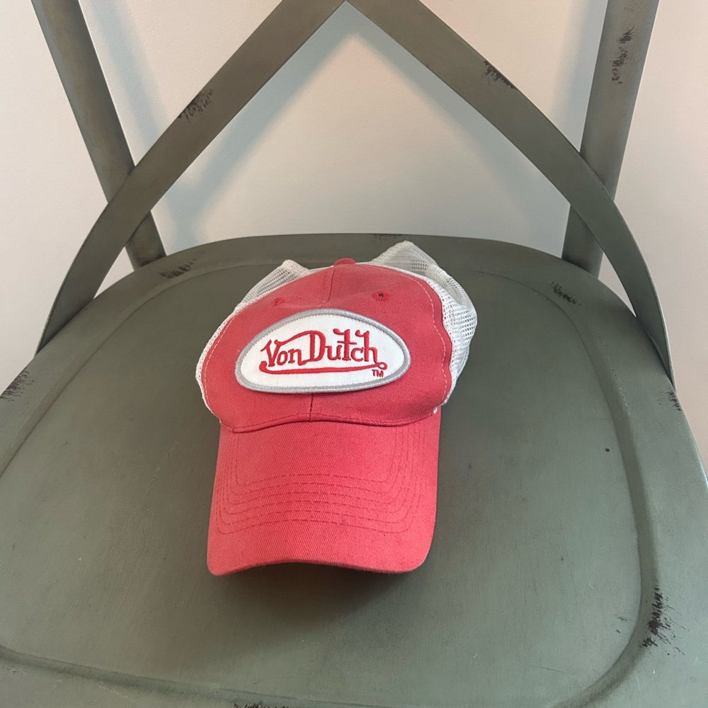 Von Dutch Red and White Cap